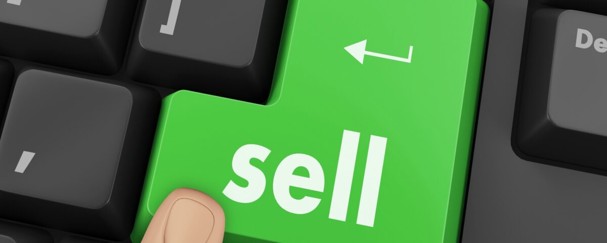 Klawisz „sell” symbolizujący sprzedaż internetową.